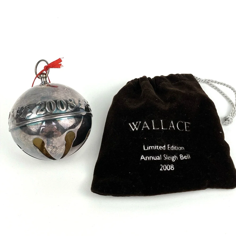 Wallace 2008 Silver Limited Edition Annual Sleigh Bell 3